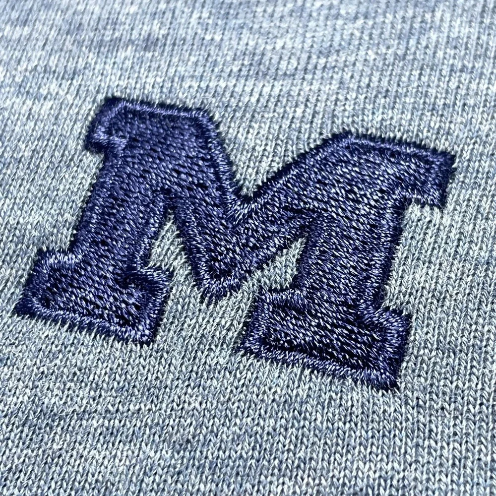 Brooks Brothers University of Michigan 1/4 Zip Pullover Men's Medium Blue Golf